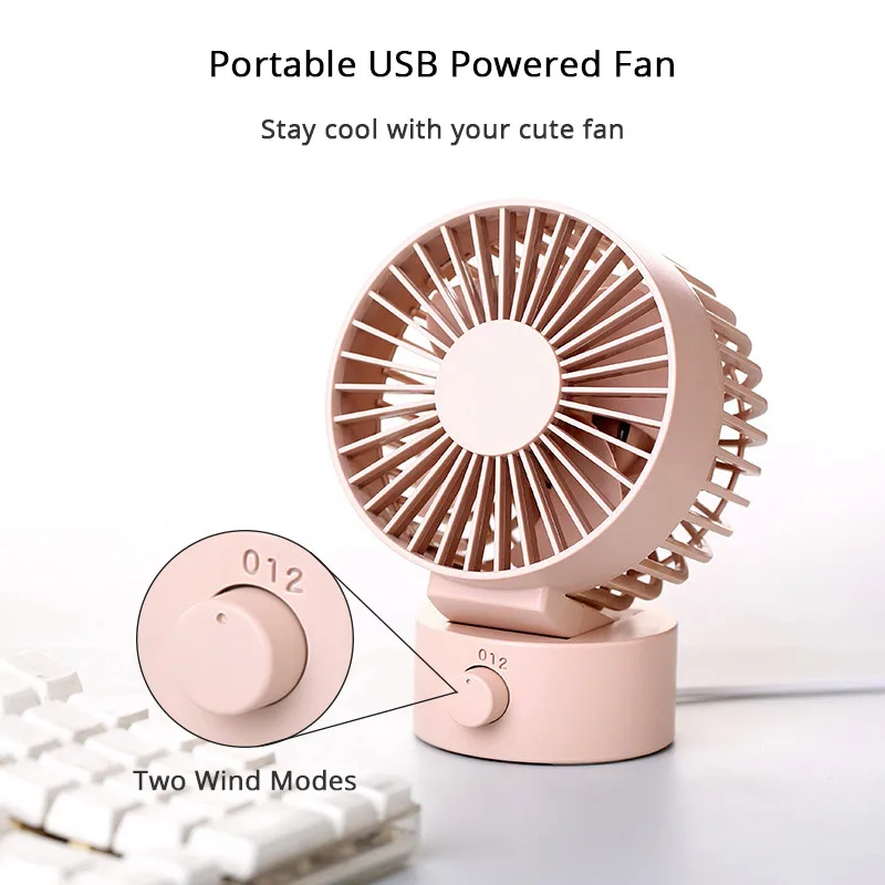 Günstige Sommer USB Fan Kreative Mini USB Fan Für Office Home Strand Portable 2 Geschwindigkeit Computer PC Fans Mit Doppel Seite fans Klingen Gebläse