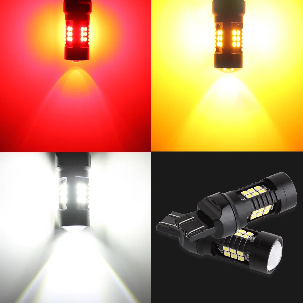 Ampoule Led T20 W21W 7440 12 smd Rouge Antibrouillard