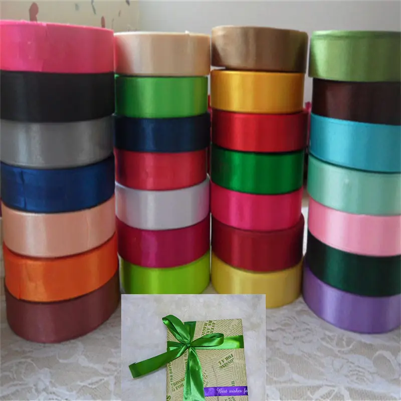 

Pick Color 25 Yards 20mm Satin Ribbon for DIY Bow Craft Decor Wedding Party Decoration Gift Wrapping Scrapbooking Supplies
