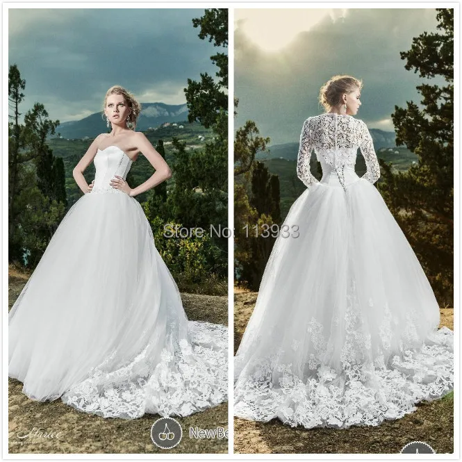 2017 Две Пьесы Vintage Vestidos de novia Кружева Аппликации С Курткой Милая Свадебное Платье