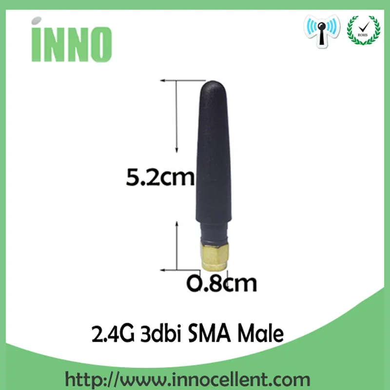 EOTH 20pcs 2.4g antenna 2~3dbi sma male wlan wifi 2.4ghz antene SMA female pigtail Extension Cable iot module antena
