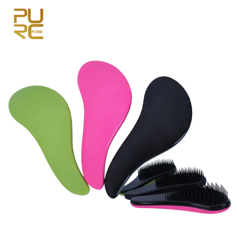 

New arrive Hair Brush 1 Pcs 3 Colors Anti-Static Professional Massage Comb Women Curly Detangle Hair Brush Salon Styling Tool