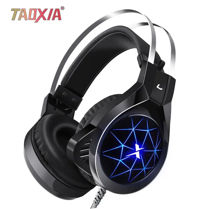 Hifi Stereo Headphones Computer Headphone Competition Game Internet Cafe Chicken Cable With Microphone 7.1 Channel Earphone 