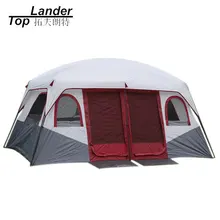 Большой Семейный палатки кемпинга Водонепроницаемый Открытый кабины палатка для 8 10 12 человек события шатра