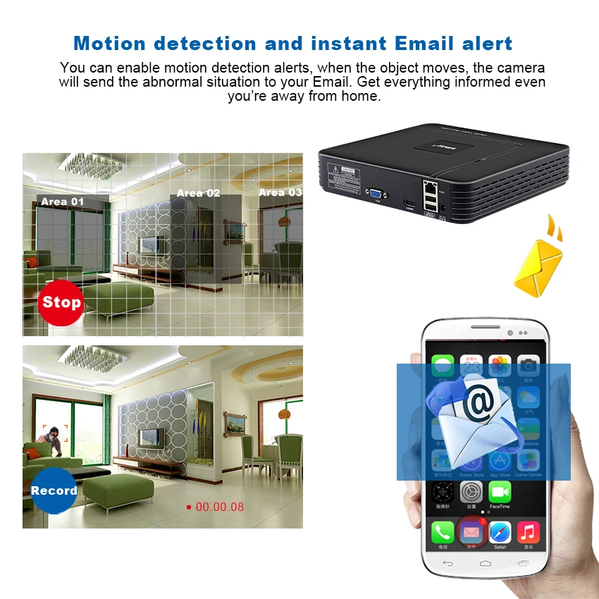  Smar 4CH NVR Kit CCTV Camera System 4PCS 1MP/1.3MP/2MP Indoor Dome IP Camera P2P Video Surveillance - 32947073235