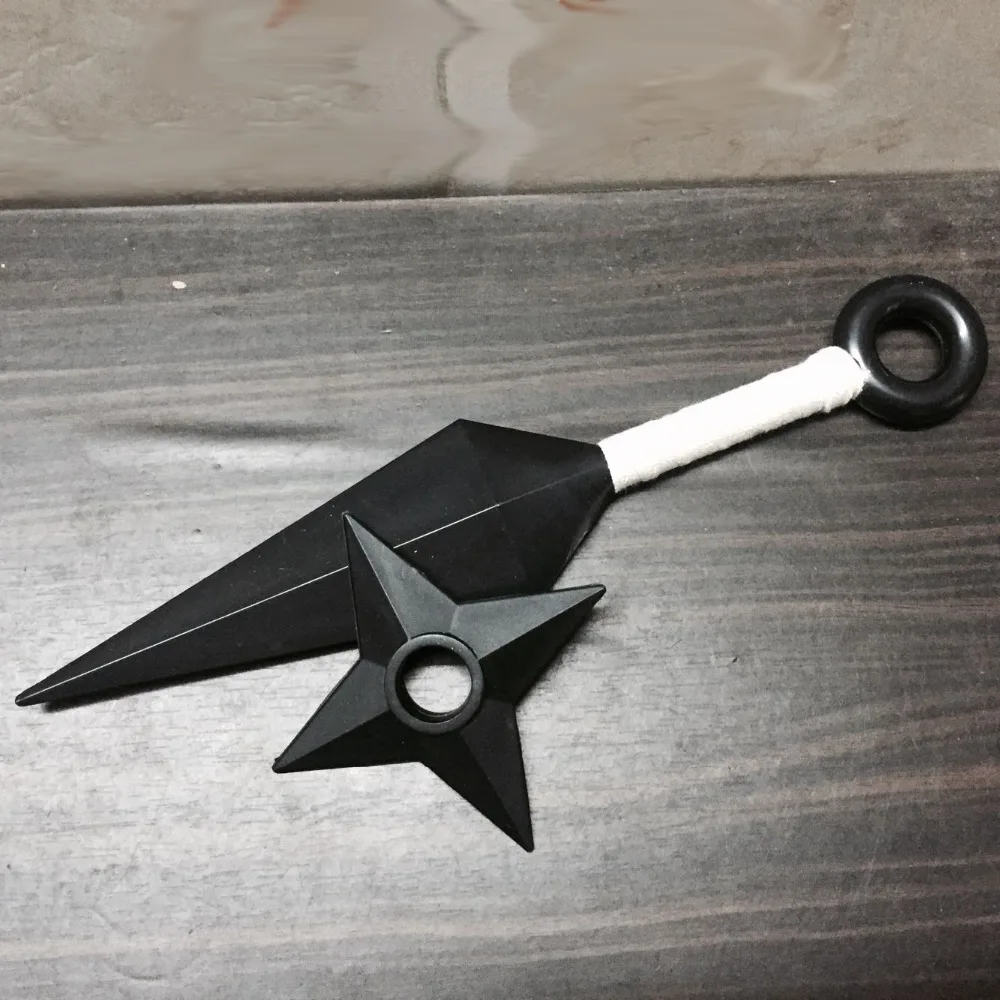 

1:1 size Naruto cosplay shuriken + kunai PVC ninja weapon tool anime costume accessories set