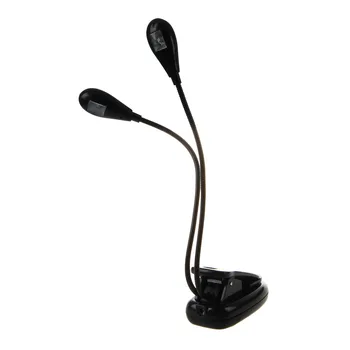 

Super 2 Dual Arm White LED Music Stand Light Lamp New