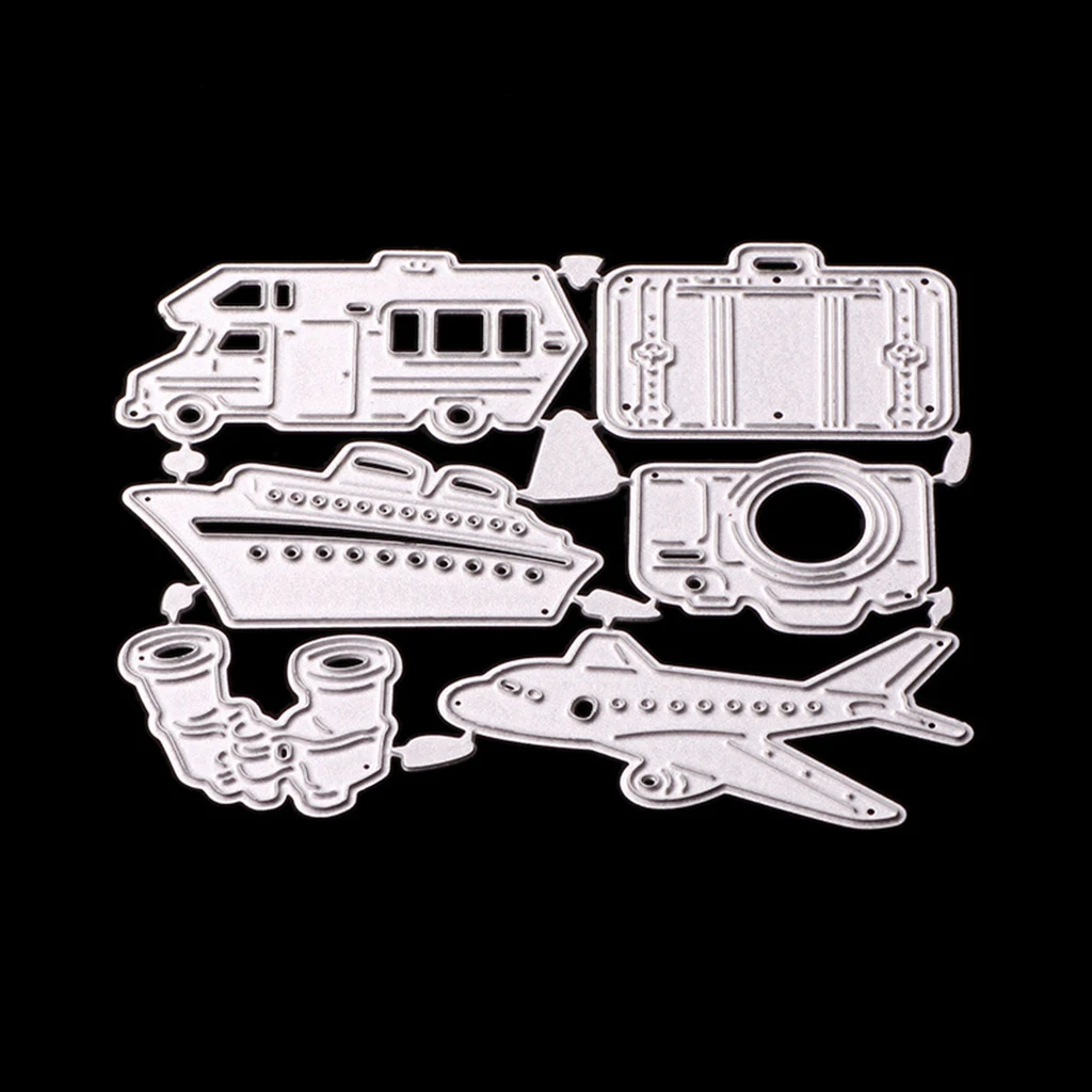1 Set Travel Accessories Shape DIY Cutting Dies For Scrapbooking Album Craft
