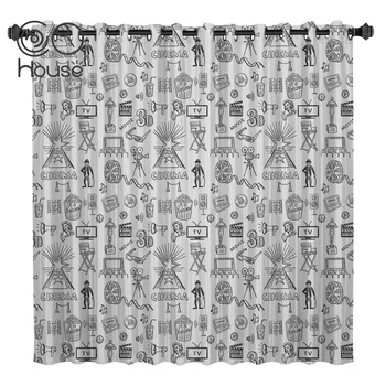 

COCOHouse Cartoon Anime Pattern Window Treatments Curtains Valance Room Curtains Large Window Window Blinds Bathroom Blackout