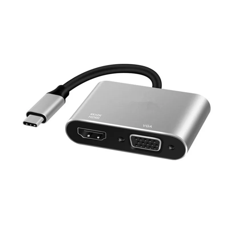 Адаптер USB 3,1 type C USB-C на VGA HDMI преобразователи видеосигнала USBC на HDMI 4 K 30Hz vga-адаптер для нового Macbook Pro/Chromebook Pix