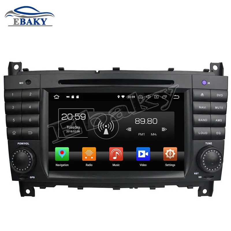 Excellent 2din 7inch 4GB RAM 32/64GB ROM Octa Core Android 9.0 Car DVD Radio for Benz C-Class W203(2004-2007/CLC G Class W467(2008-2011) 10
