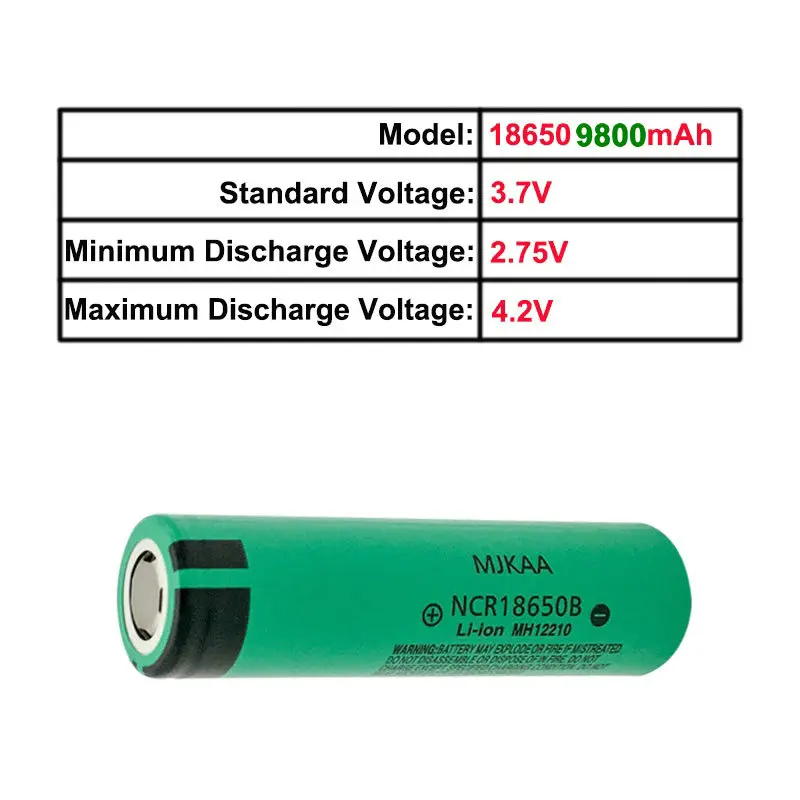 Cncool Оригинальная Аккумуляторная Батарея NCR 18650 3,7 в 9800 мАч литий-ионная аккумуляторная батарея NCR18650B батарея оптом