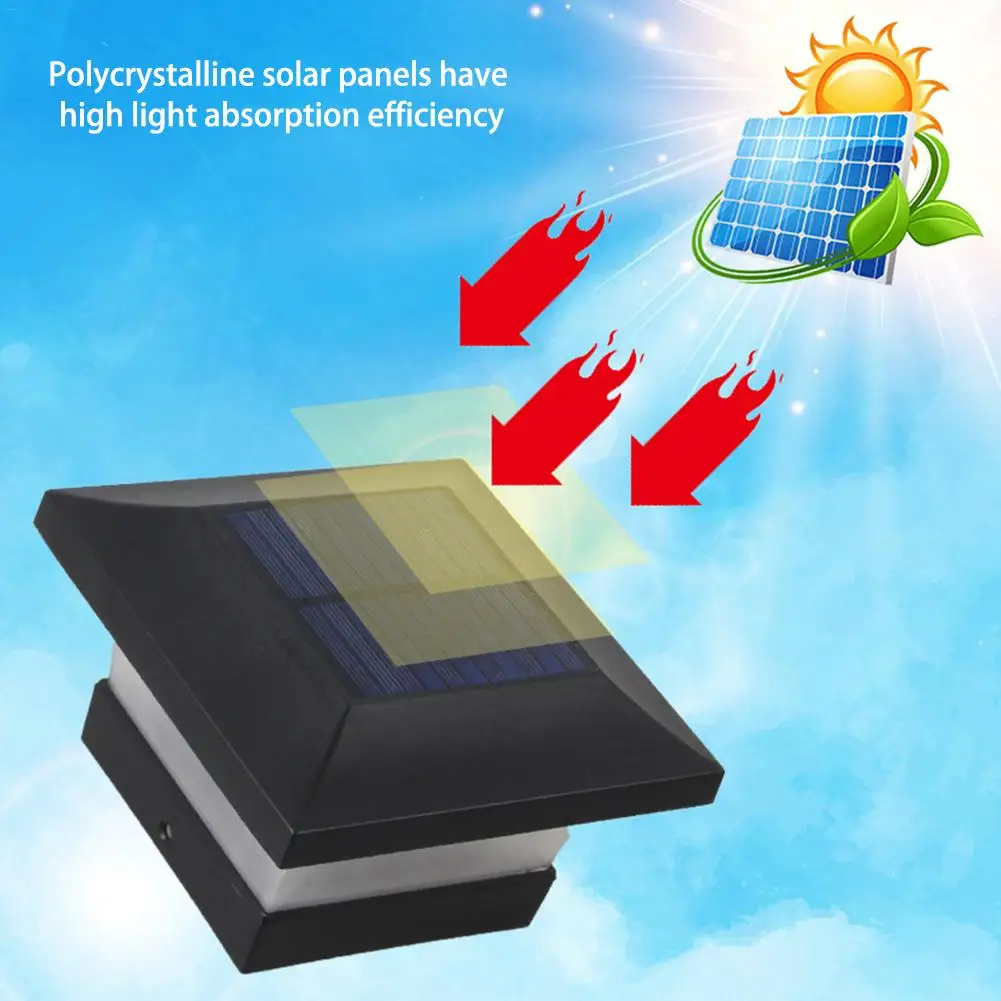 СВЕТОДИОДНЫЙ садовые, на солнечной энергии свет квадратные фонари IP65 водонепроницаемый светильник на Колону для наружного сада двора крыльца настенный светильник