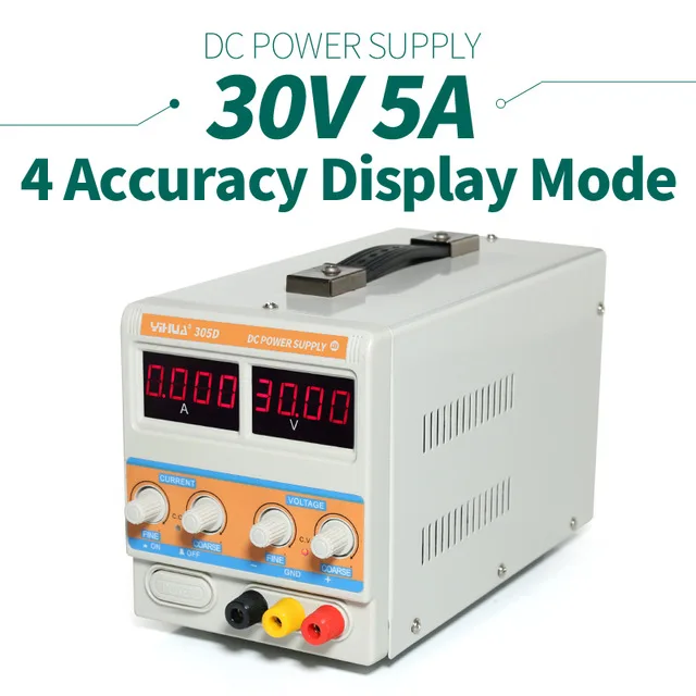 

YIHUA PSN-305D 30V/5A Switching Regulated Adjustable Digital DC Power Supply SMPS 110V/220V EU/US PLUG
