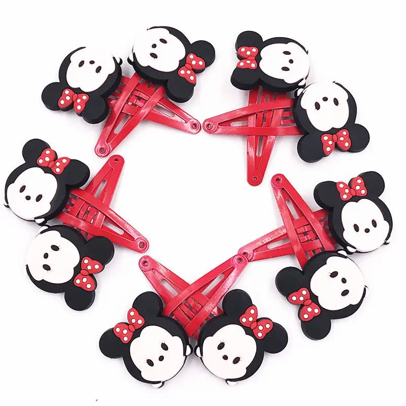 10PCS Good Quality Animal Elephant Icon Hair Clips Cartoon Marie Cat PVC New Design Hair Pins For Girls BB Gifts