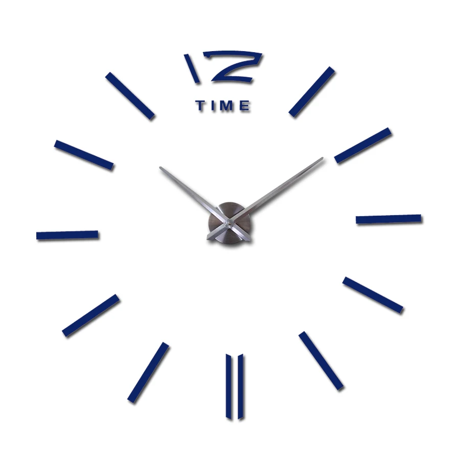 Новые украшения для дома большие настенные часы для гостиной Кварцевые Металлические современный дизайн декоративные дизайнерские часы - Цвет: Синий