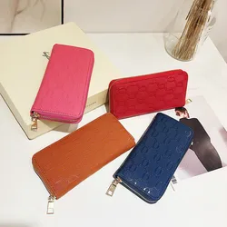 2019 women's bag hot new long zipper solid color trend change multi-card position simple hand-held fashion portable wallet 2019 women's bag hot new long zipper solid color trend change multi-card position simple hand-held fashion portable wallet