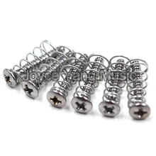 Niko 50 шт. хром одной катушки звукоснимателя винты и регулировка высоты пружины для Fender Strat Стиль электрогитары звукосниматели