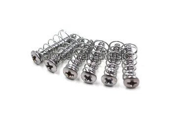 

Niko 50pcs Chrome Single Coil Pickup Screws&Adjust Height Springs For Fender Strat Style Electric Guitar Pickups