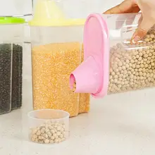 Large Plastic Food Storage Containers Kitchen Accessories Candy Container For Food Save Grain With Cover Kitchen Storage Box