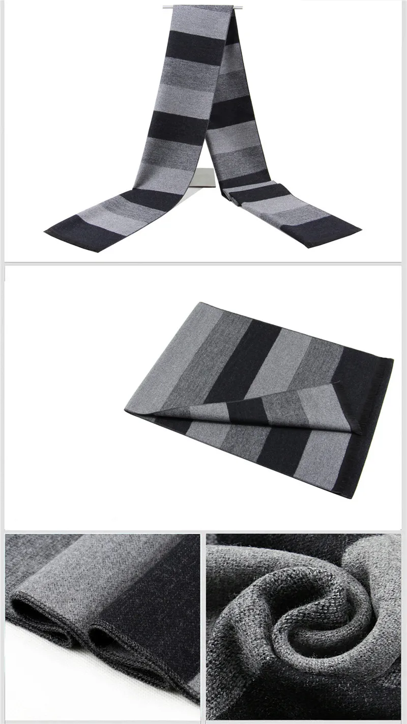 Luxury Brand Men's Winter Plaid Scarf warm women Cashmere shawls Scarves Casual Tassel Scarfs Man Business scarf pashmina