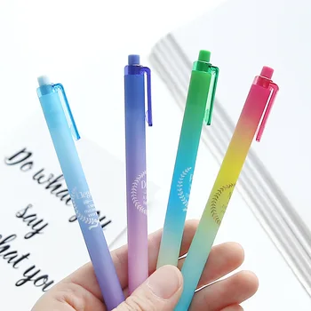 

36 pcs/Lot Aurora color gel pen Elegante badge 0.5mm ballpoint Black ink pen for writing signature Office School supplies EB761