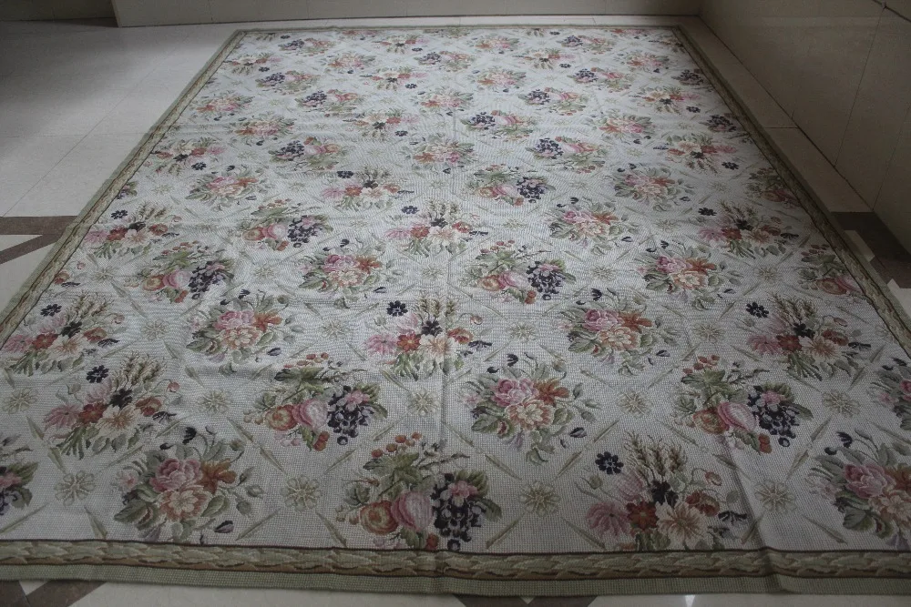 Free shipping 10K 9'X12' classical antique needlepoint rugs, 100% New