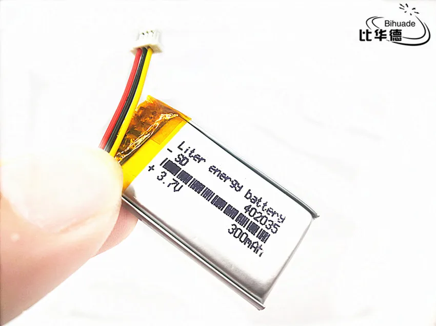 JST PH 1,0 мм 3 pin хорошее качество 3,7 в, 300 мАч 402035 полимерный литий-ионный/литий-ионный аккумулятор для планшетных ПК банка, gps, mp3, mp4