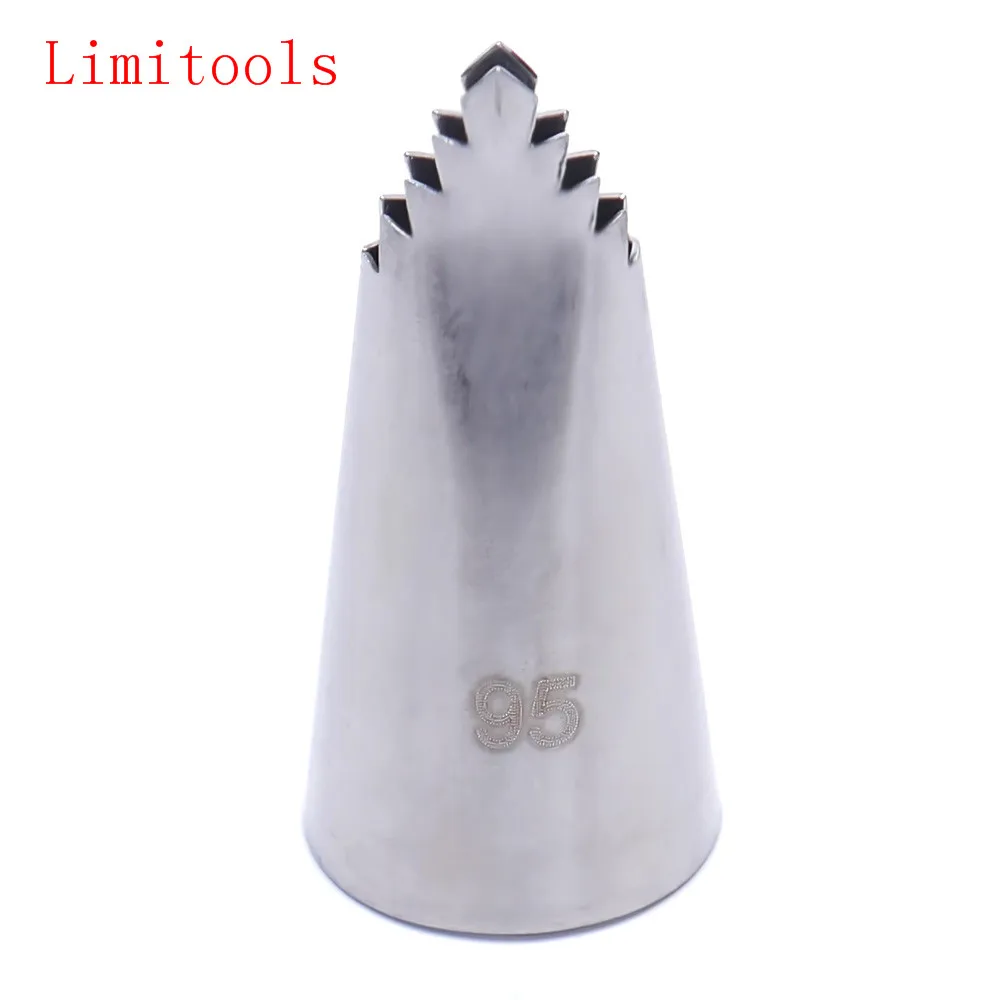 

#95 Leaves Tube Decorating Tip Icing Fondant Piping Nozzles Pastry Tools Stainless Steel Flower Tips Dessert Decorator Free Ship