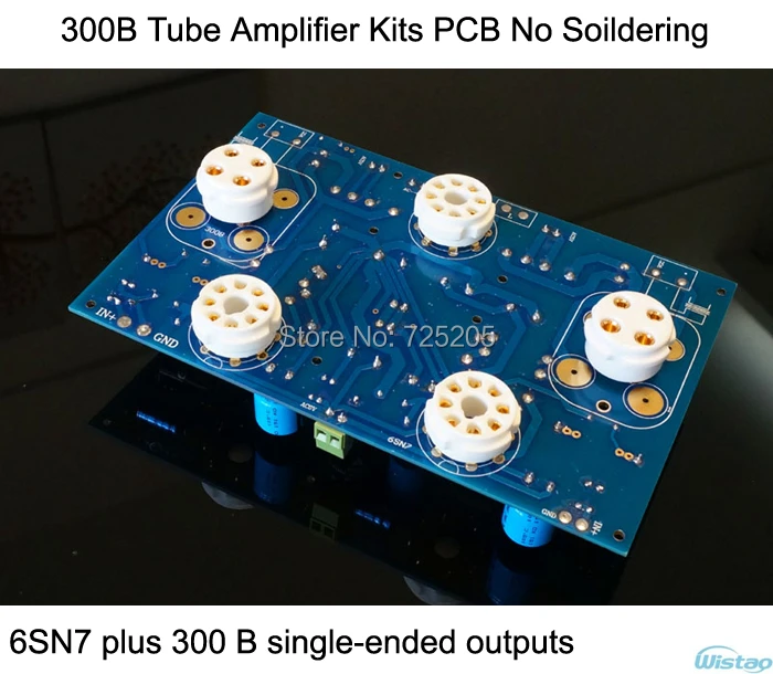 

300B Tube Amplifier Kits PCB No Including Tubes No Soldering 6SN7 Preamp 5U4G Rectifier HIFI Audio DIY