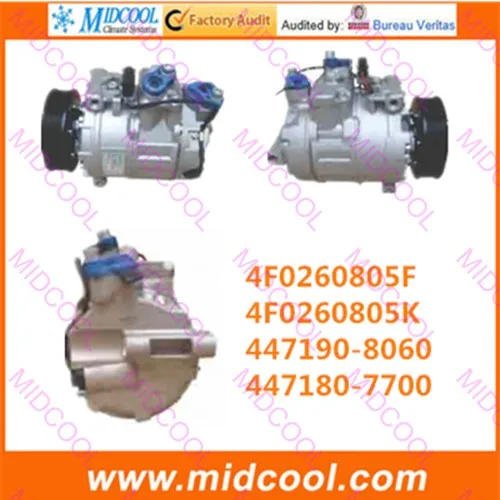 $US $170.00  HIGH QUALITY AUTO AC COMPRESSOR 6SEU14C FOR4F0260805F 4F0260805K 447190-8060 447180-7700