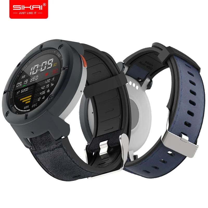

Watch Strap for Amazfit Verge Xiaomi Huami 3 leather Breathable Silicone band SIKAI replacement bracelet