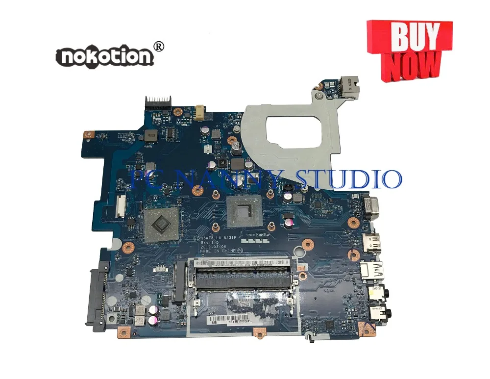 PCNANNY NBY1G11002 для Acer Aspire E1-521 материнская плата ноутбука Q5WT6 LA-8531P DDR3 протестирована |