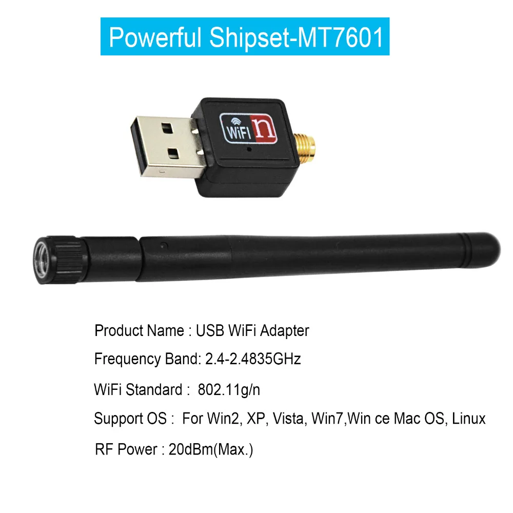 Besegad 150 Мбит/с USB Wifi адаптер мини беспроводная Lan Карта 802.11b/g/n MT7601 Wlan ПК Wi Fi ключ