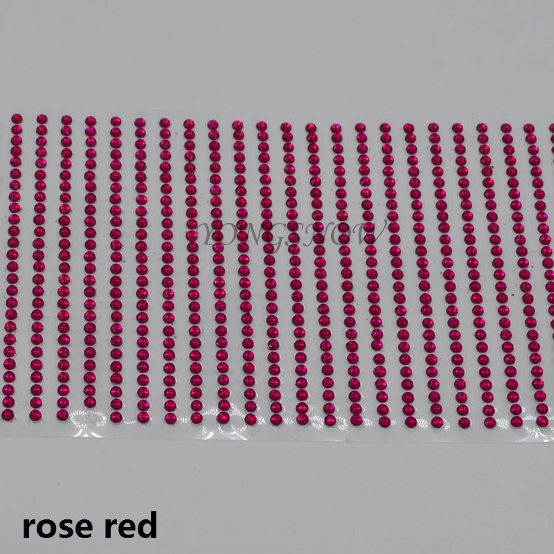1 набор, 3-6 мм, стразы для мобильного телефона, ПК, автомобиля, искусство, сделай сам, наклейка, блестящие акриловые стразы, самоклеющиеся, скрапбукинг, ремесло, наклейки - Цвет: rose red