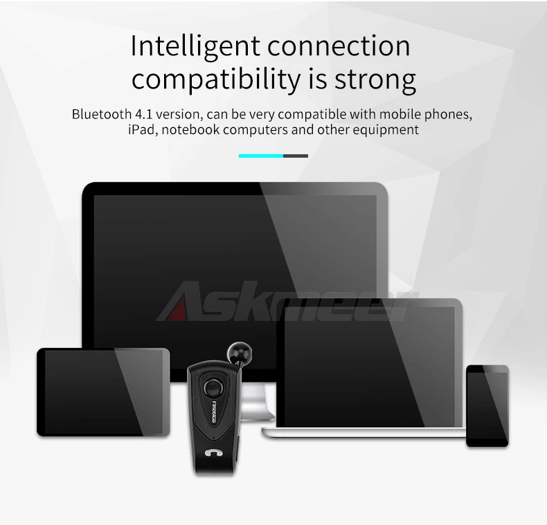 Fineblue F960 Bluetooth Stereo Earphone Wireless Handsfree Earbuds Headset with Mic Calls Remind Vibration Wear Clip Driver (11)