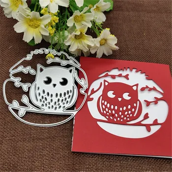 

Branch owl lace Metal Cutting Dies Stencils For DIY Scrapbooking Decorative Embossing Handcraft Die Cutting Template