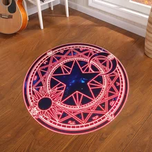 60-100cm Pink Sakura Magic Round Circle Kids Bedroom Carpet Cartoon Children Play Computer Chair Puzzle Mats