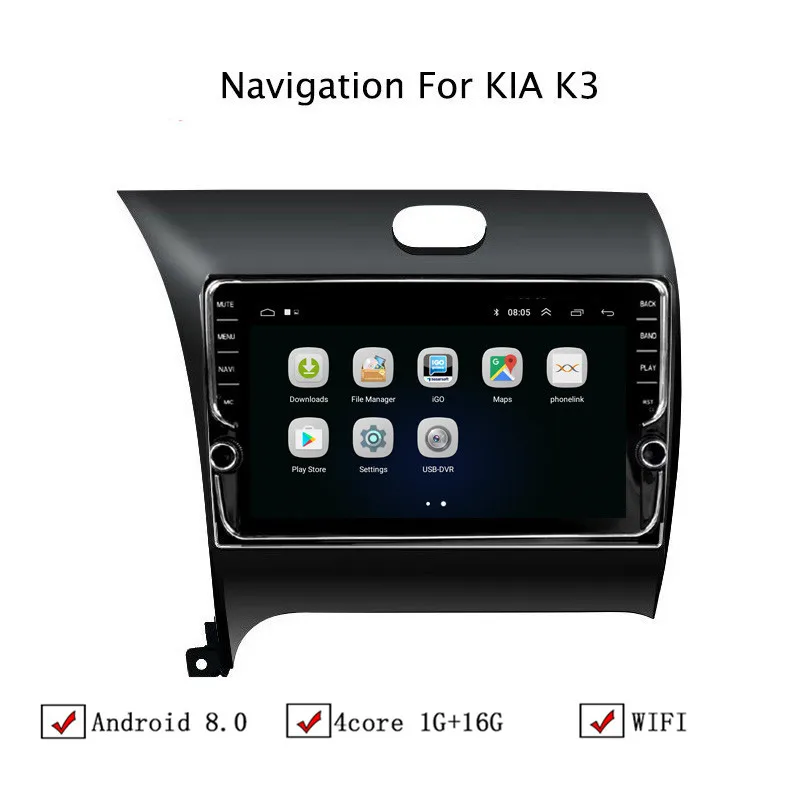 NAVITOPIA 9 дюймов автомобильный мультимедийный плеер Andriod 8 1 gps навигация для Kia K3 2013