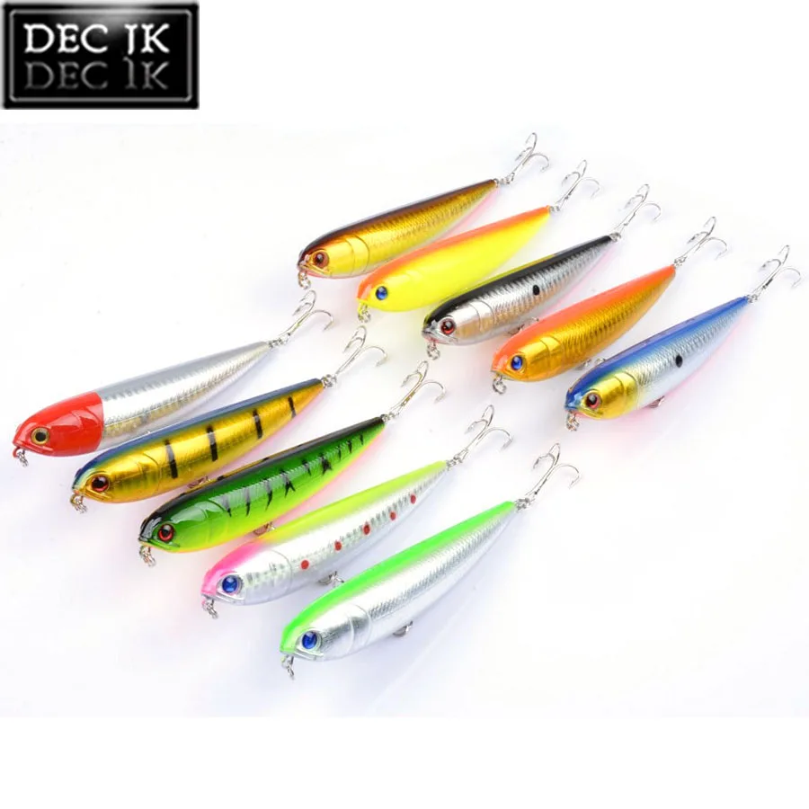 Topwater Plastic Hard Sea Fishing Lure Peche Fake Floating Pencil Artificial Bait Lot For Trout Saltwater Fishing Lures Tackle (5)