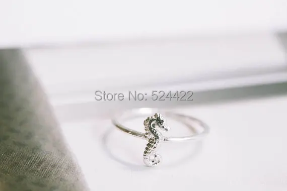

Min 1pc Seahorse Shape Ring Gold/Rose Gold Color Handmade Seahorse Rings JZ091