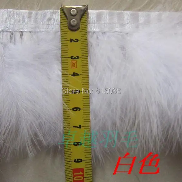 

1Yard/Lot white Marabou Feather Trim Fluffy Feather Ribbon Per Yard Height 3-4''