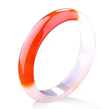 

Koraba Fine Jewelry Pure Natural Red White Agate Fine Female Bracelet Bangle Bracelet Hand Catenary Free Shipping