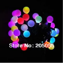 6 м 40 светодиодный Ball Строка Фея Света изменение цвета RGB Рождество Свадебные вечерние Xmas 220 В черный провод Радуга glow Цвет постепенного