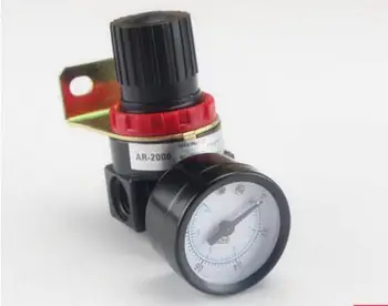 

Free Shipping AR2000 Pressure Regulator 1/4" BSPT with Gauge and Bracket 1000L/min