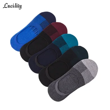 

Summer Men Cotton Ankle Socks For Men's Business Casual Solid Color Short Socks Male Sock Slippers Meias 5pairs/lot =10pieces