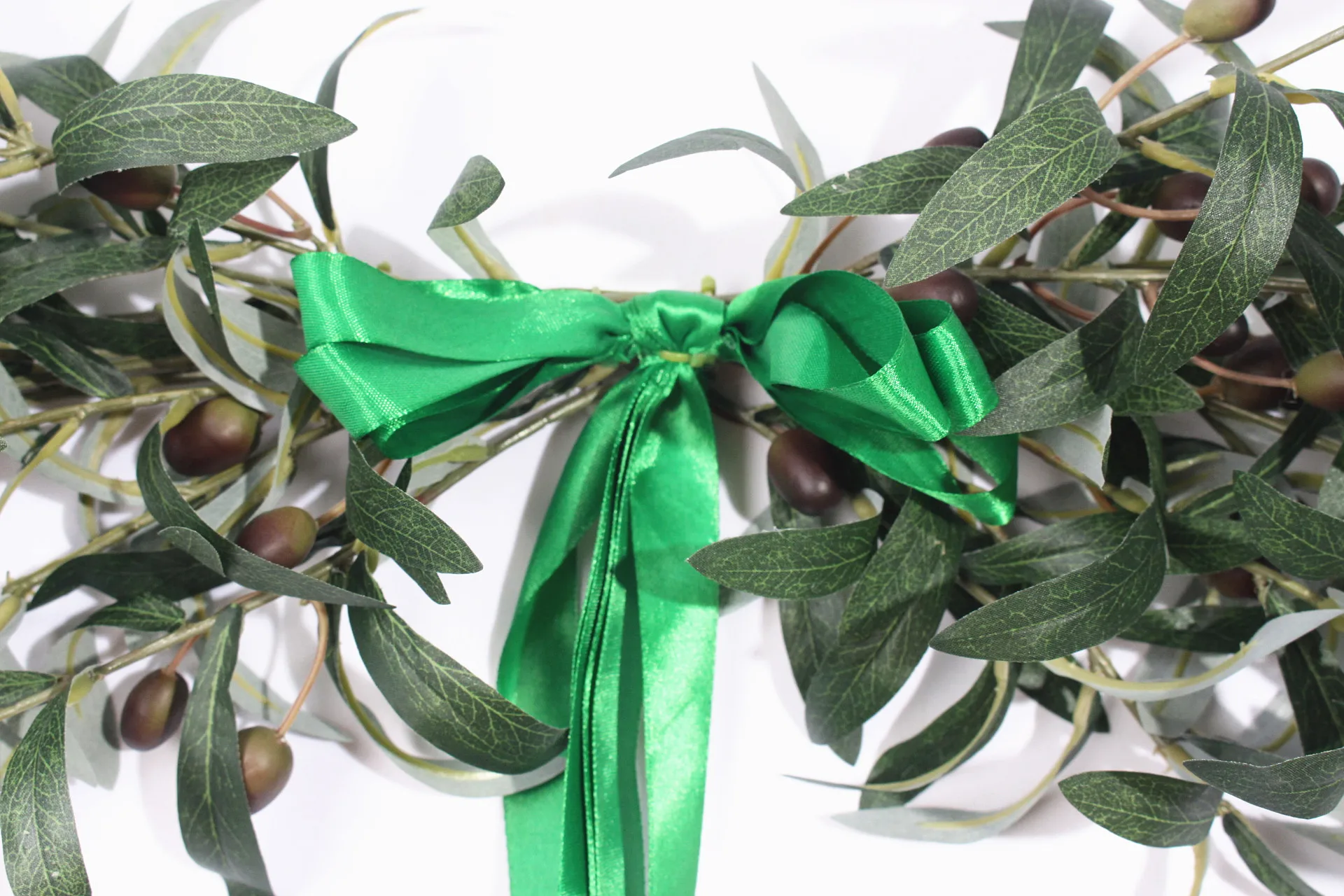 DIY 30 см Европейский искусственный растительный лист оливковой ветви ротанга венок гирлянда Свадебная вечеринка дверь порог дома окно сад Декор