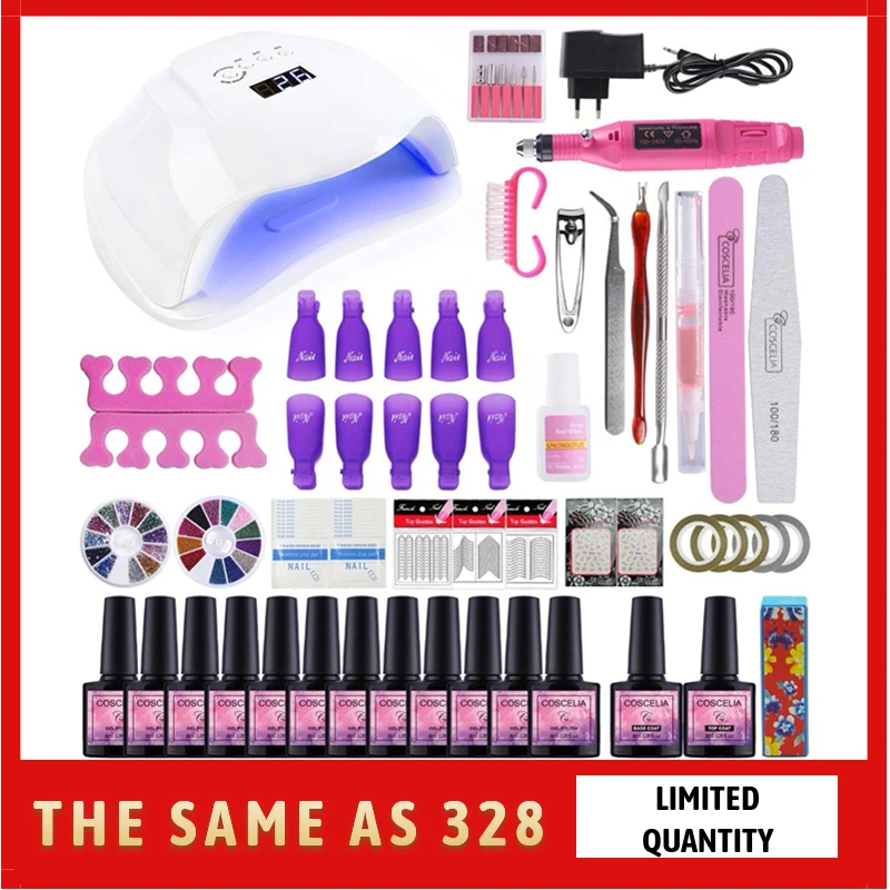 

Manicure Set Nail Gel Polish Set Kit For Manicure Gel Varnish Nail Art Sets 54W UV Lamp Nail Dryer Tools For Manicure Tools kit