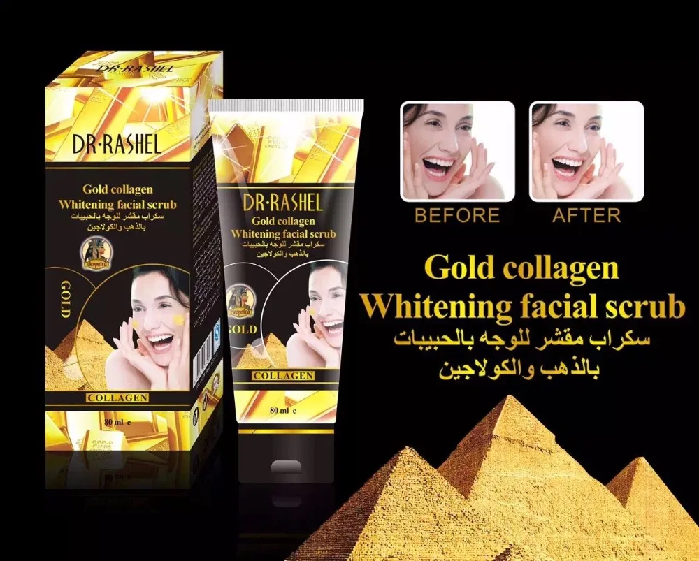 

Peeling Exfoliating Facial Scrub Dead Skin Facial Gel Peeling Polish Face Cream Soften Horny Face Cleansing Gold DR.RASHEL