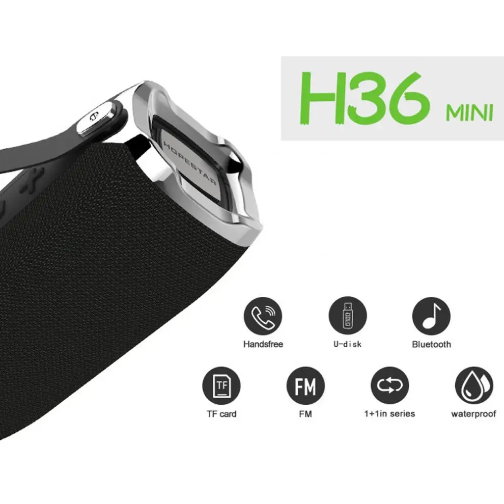 H36 Мини Bluetooth динамик открытый переносной водонепроницаемый динамик беспроводной маленький громкий динамик HIFI Бас Звук 3D стерео музыка TF